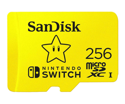 Karta pamięci SANDISK Nintendo Switch microSDXC 256GB, 100/90 MB/s (V30, U3, C10, A1, UHS-1)